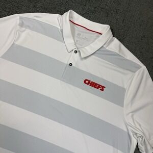 Kansas City Chiefs Nike Dri-Fit Polo Shirt Men's XXL White Gray On Field NFL